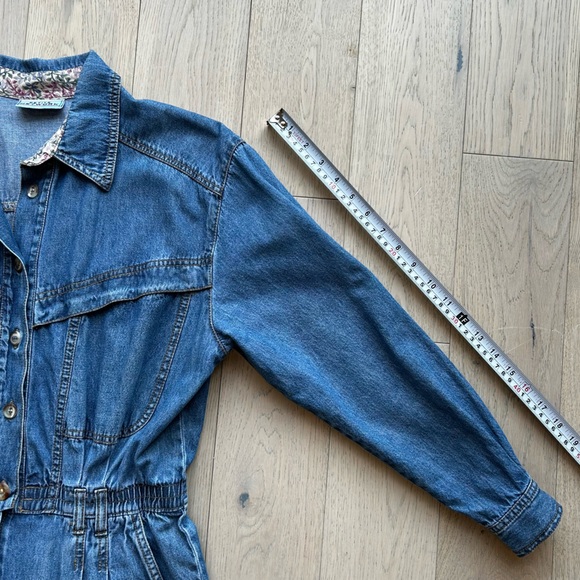 Vintage Petite Network Denim Jumpsuit 100% cotton - Picture 4 of 9